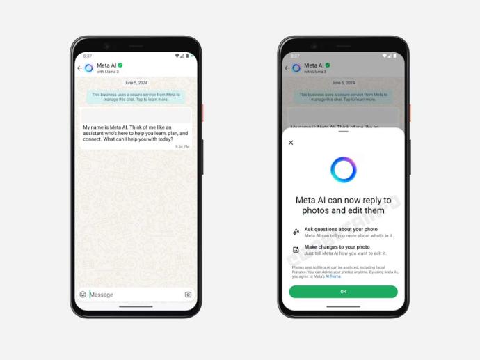 Meta AI assistant generating a response in WhatsApp chat interface