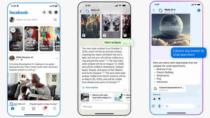 Meta AI responding to messages inside Facebook Messenger