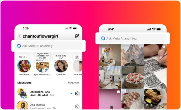 Meta AI used inside Instagram DMs for creative replies and image generation