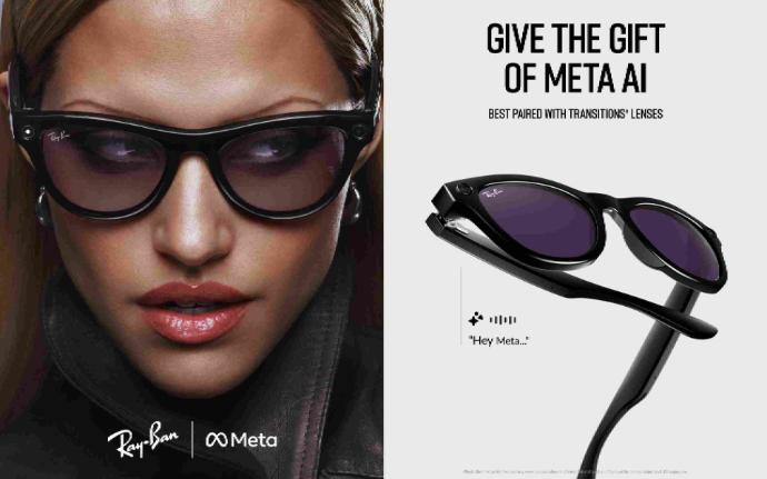 Ray-Ban Meta smart glasses worn for hands-free AI assistance and voice control