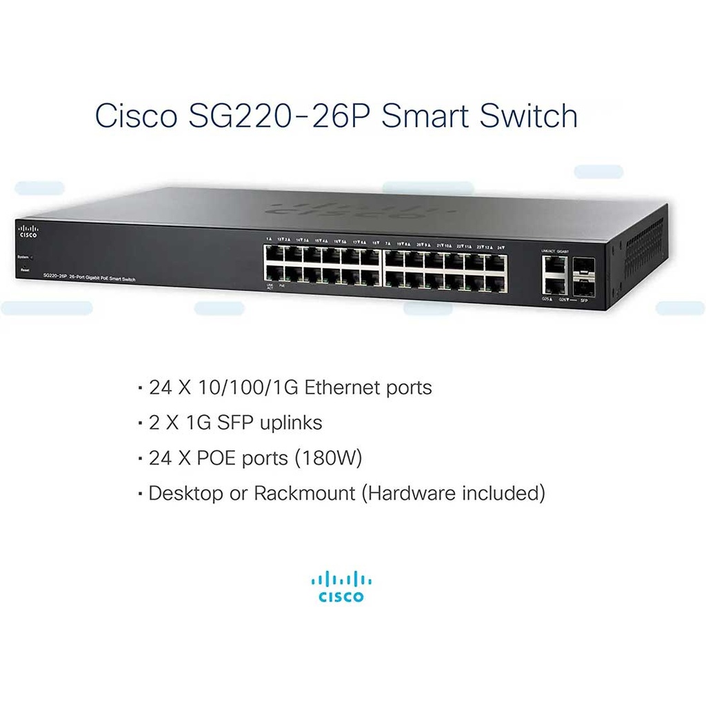 Cisco SG220-26P 26-Port Gigabit POE Smart Switch