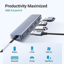 UGREEN 4-Port USB Hub with USB-C Power Supply