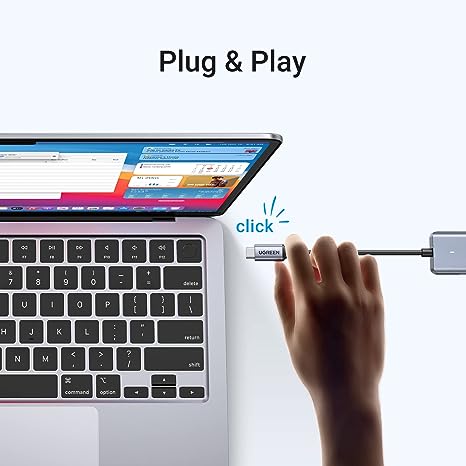 UGREEN 4-Port USB Hub with USB-C Power Supply