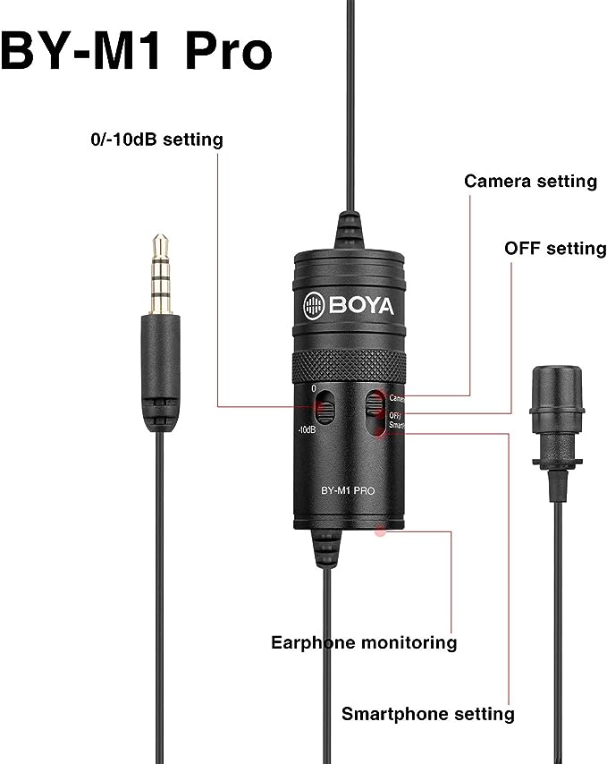 BOYA BY-M1 Pro Universal lavalier microphone