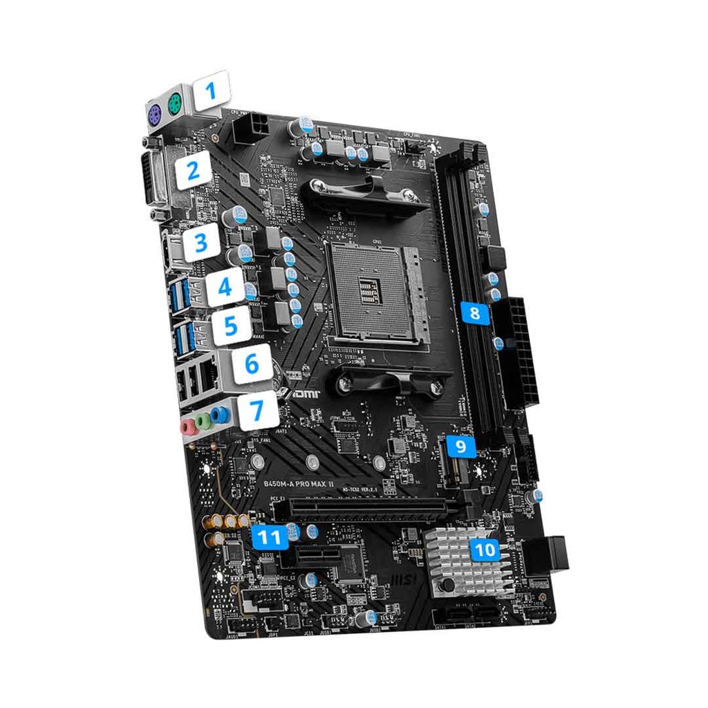 MSI B450M-A Pro Max II Gaming Motherboard