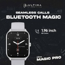 Ultima Watch Magic Pro| 1.96" HD Display| BT Calling Smartwatch| IP68 Waterproof| Zinc Alloy Metal Frame Smart Watch