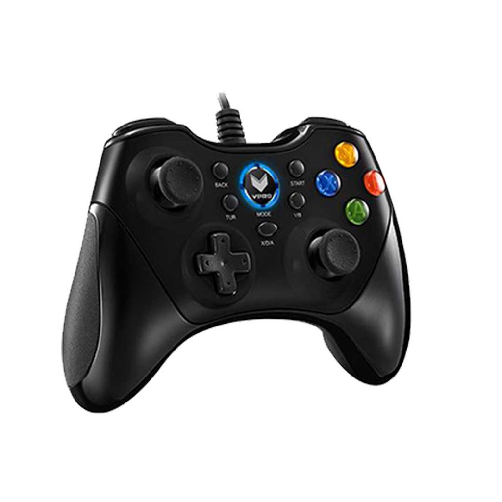 Rapoo V600 Wired Ergonomic Vibration Shock Controller Gamepad