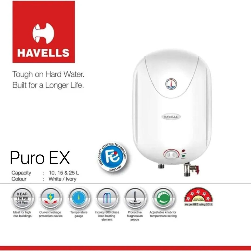 Havells PURO EX 15-Litre Storage Water Heater (Geyser)