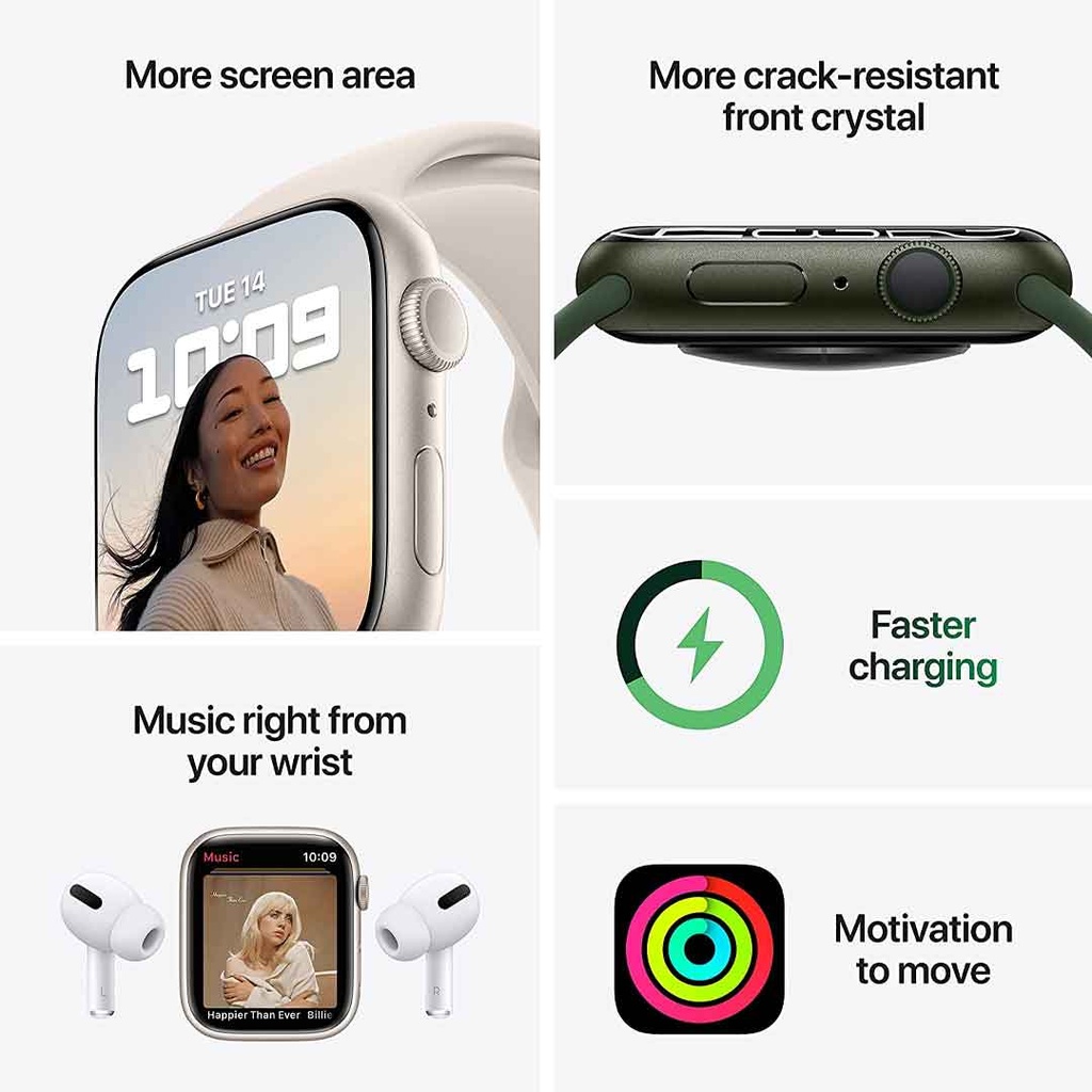 Apple Watch Series 7 (45mm, Green, Aluminum, GPS)