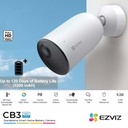 EZVIZ CB3 (CS-CB3) 1080P, Smart Home Battery Camera (120 Day)