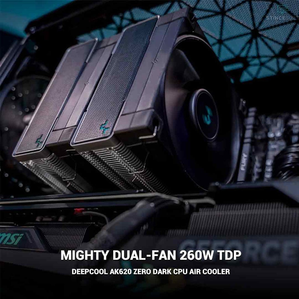DeepCool AK620 Zero Dark CPU Cooler Dual-Tower Design