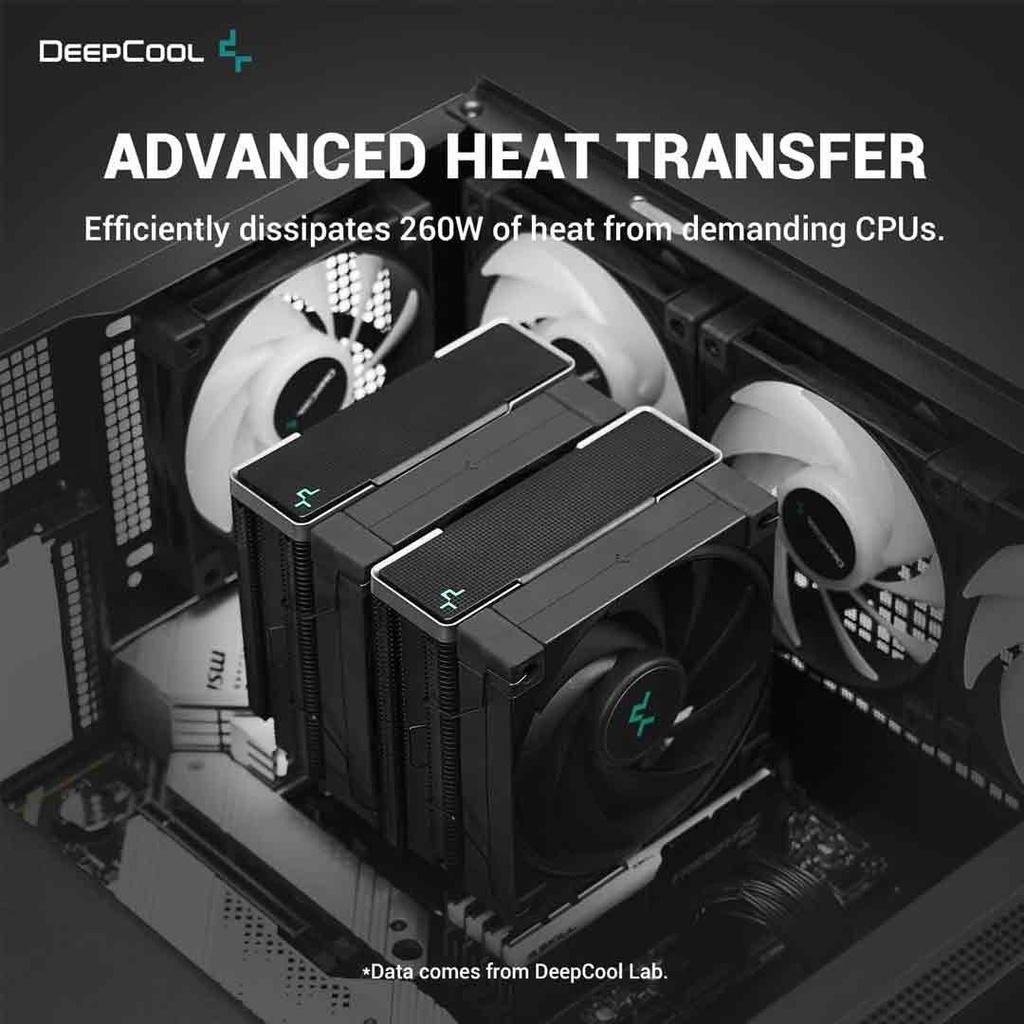 DeepCool AK620 Zero Dark CPU Cooler Dual-Tower Design