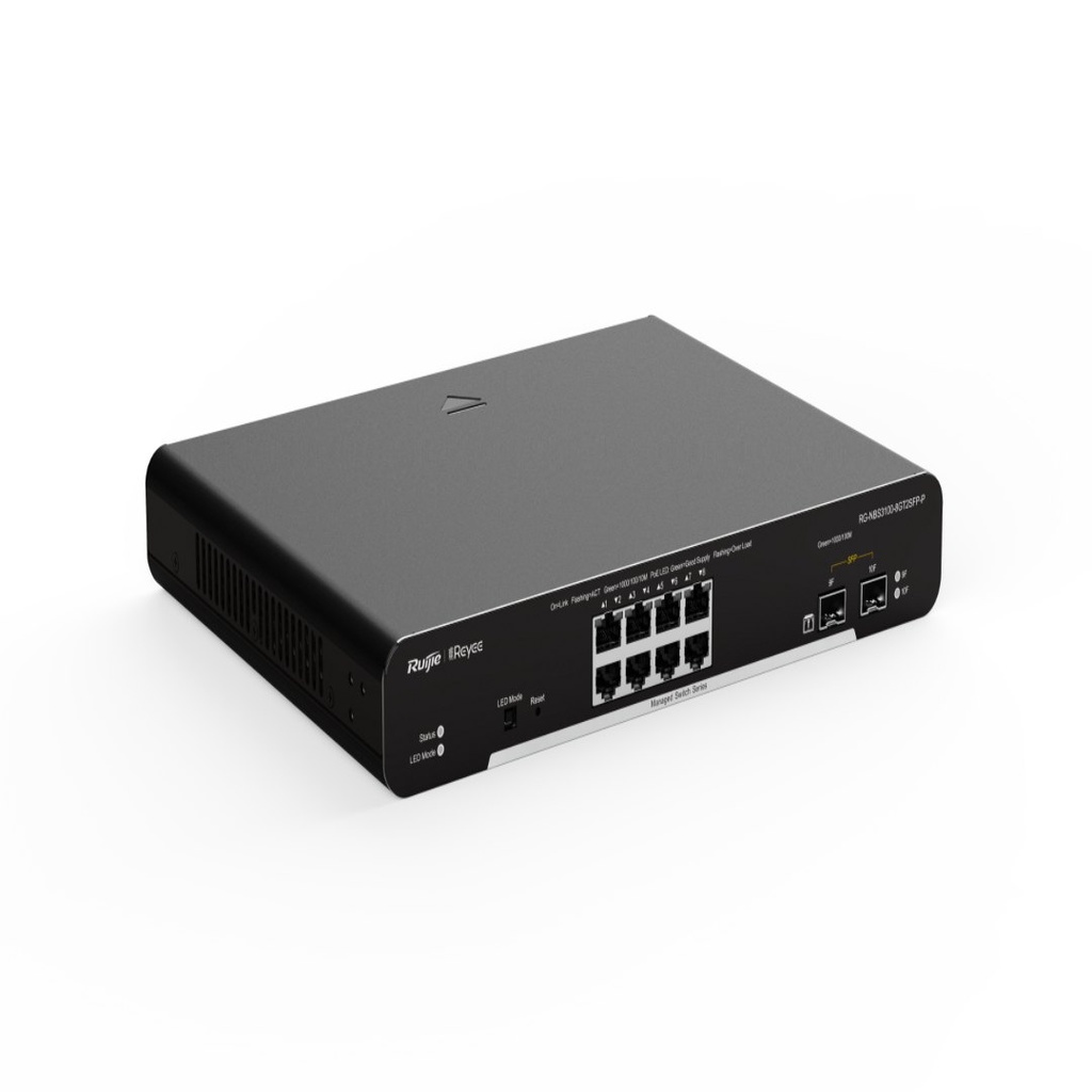 Ruijie Rayee RG-NBS3100-8GT2SFP-P, 10-Port Gigabit Layer 2 Cloud Managed PoE Switch