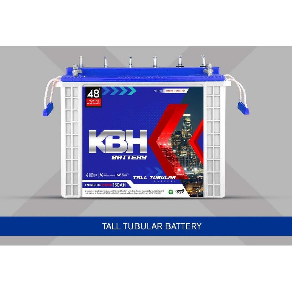 Asian 150ah/12V Tall Tubular Inverter Battery (KBH150TB) 36+12 Months