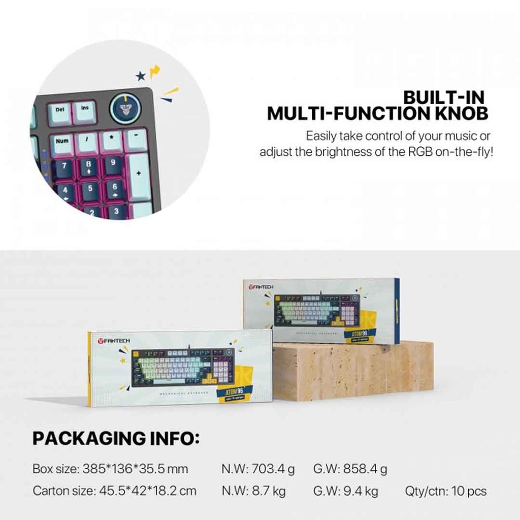 Fantech ATOM 96 Mk890v2v  Mechanical Keyboard