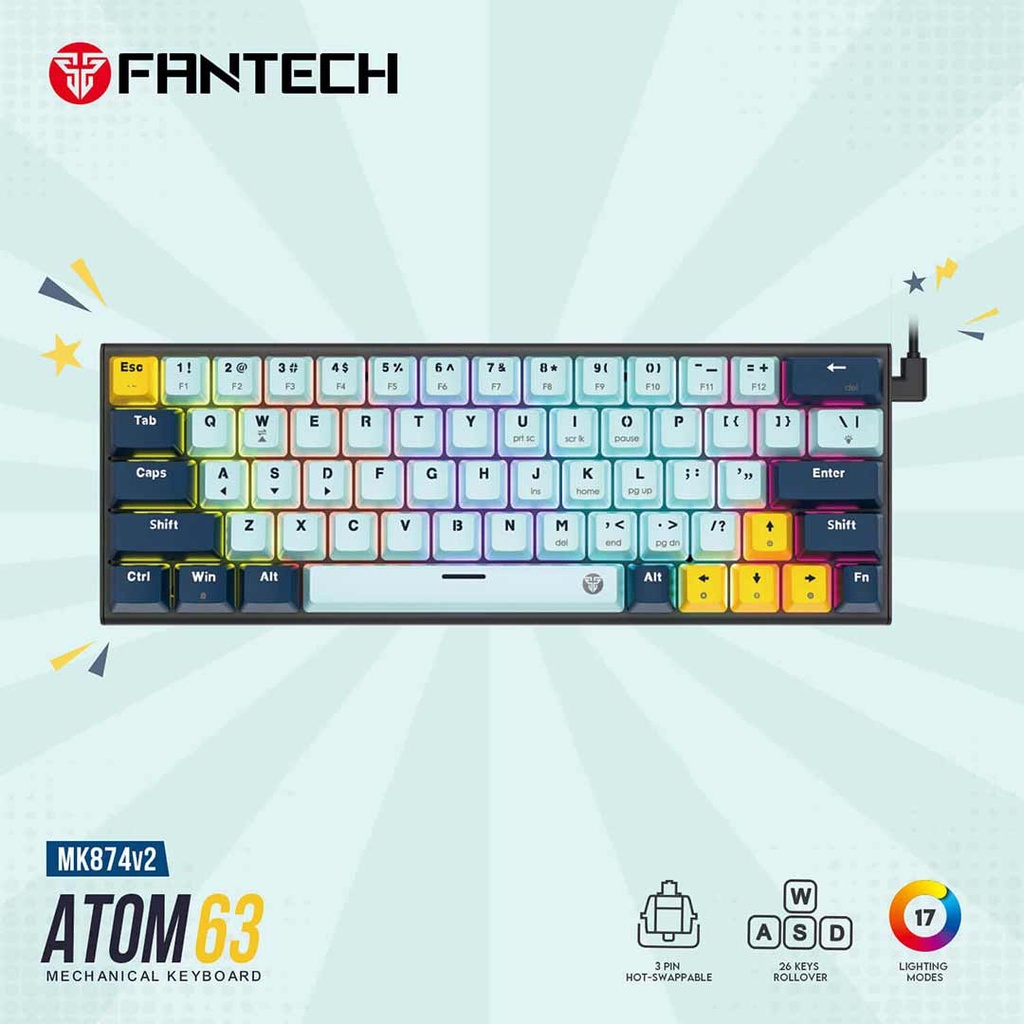 Fantech ATOM 63 MK874v2  Mechanical Keyboard