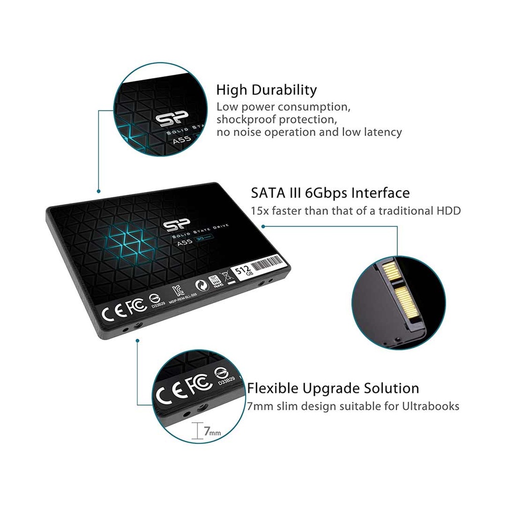SP 512GB SSD 2.5 Inch Internal Solid State Drive