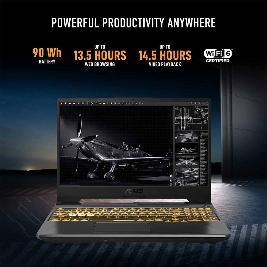 ASUS TUF Gaming A15 FA506NC-HN005W Ryzen 5 7535HS | 8GB RAM | 512GB SSD | 4GB GDDR6 RTX 3050 | 15.6" FHD 144Hz Display | Windows 11 | 2 Years Warranty