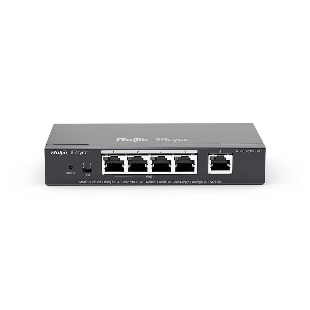 Ruijie Reyee RG-ES205GC-P, 5-Port Gigabit Cloud Mananged PoE Switch