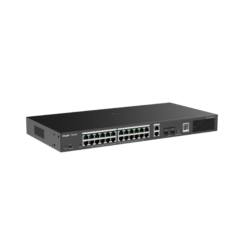 Ruijie Reyee RG-ES228GS-P 24-Port 10/100/1000 Mbps PoE+ with 2-Port Gigabit & 2-Port SFP Cloud Managed Switch