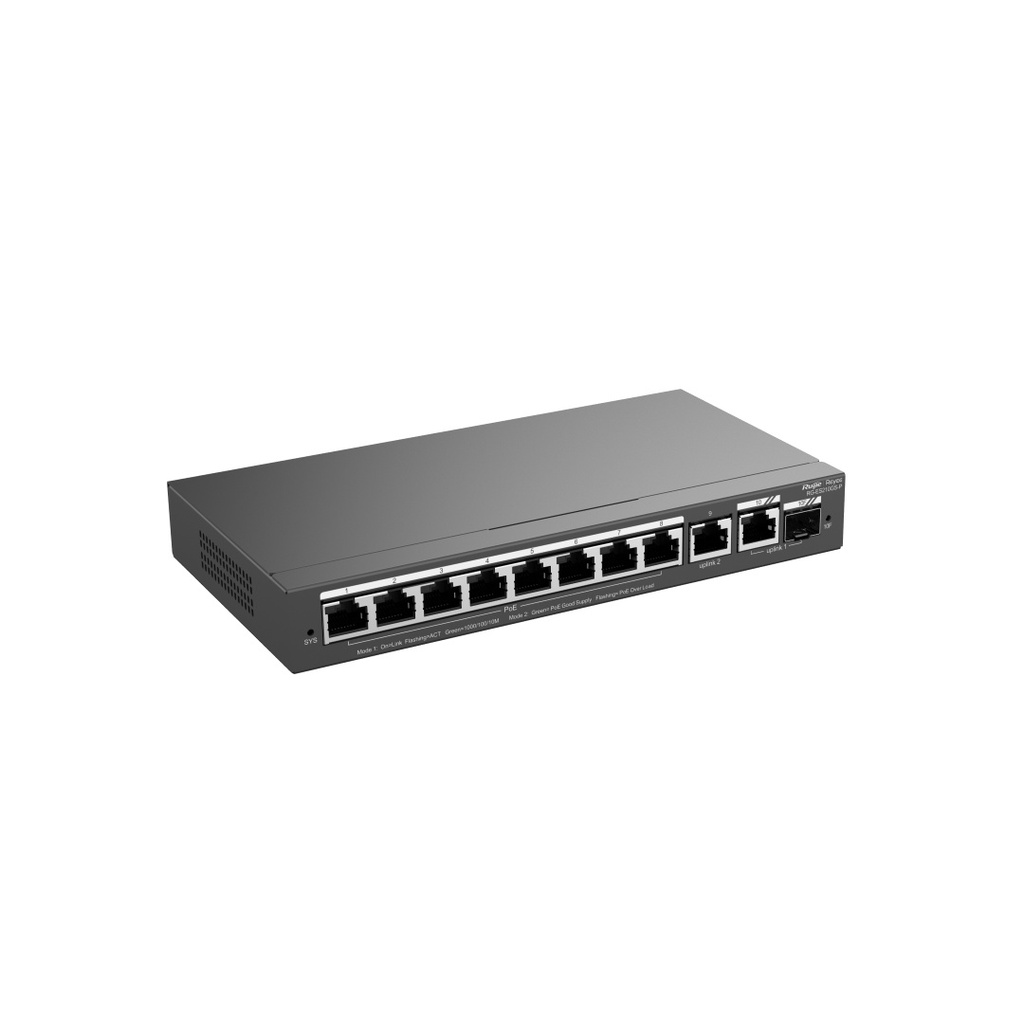 Ruijie Reyee RG-ES210GS-P 8-Port Gigabit PoE+ with SFP Smart Cloud Managed PoE Switch