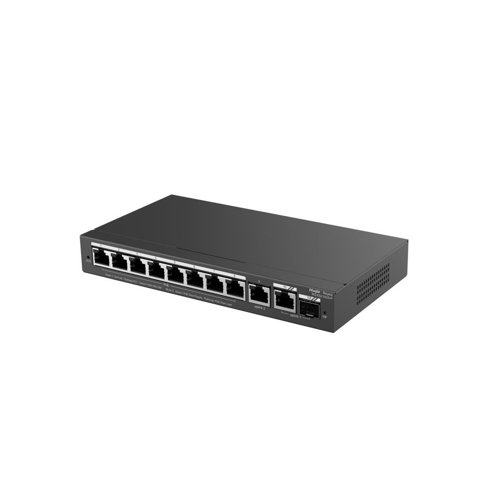 Ruijie Reyee RG-ES210GS-P 8-Port Gigabit PoE+ with SFP Smart Cloud Managed PoE Switch