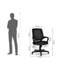 Modulus S 805-1211 Que Series Medium Mesh Back Fixed Arms Revolving Chair