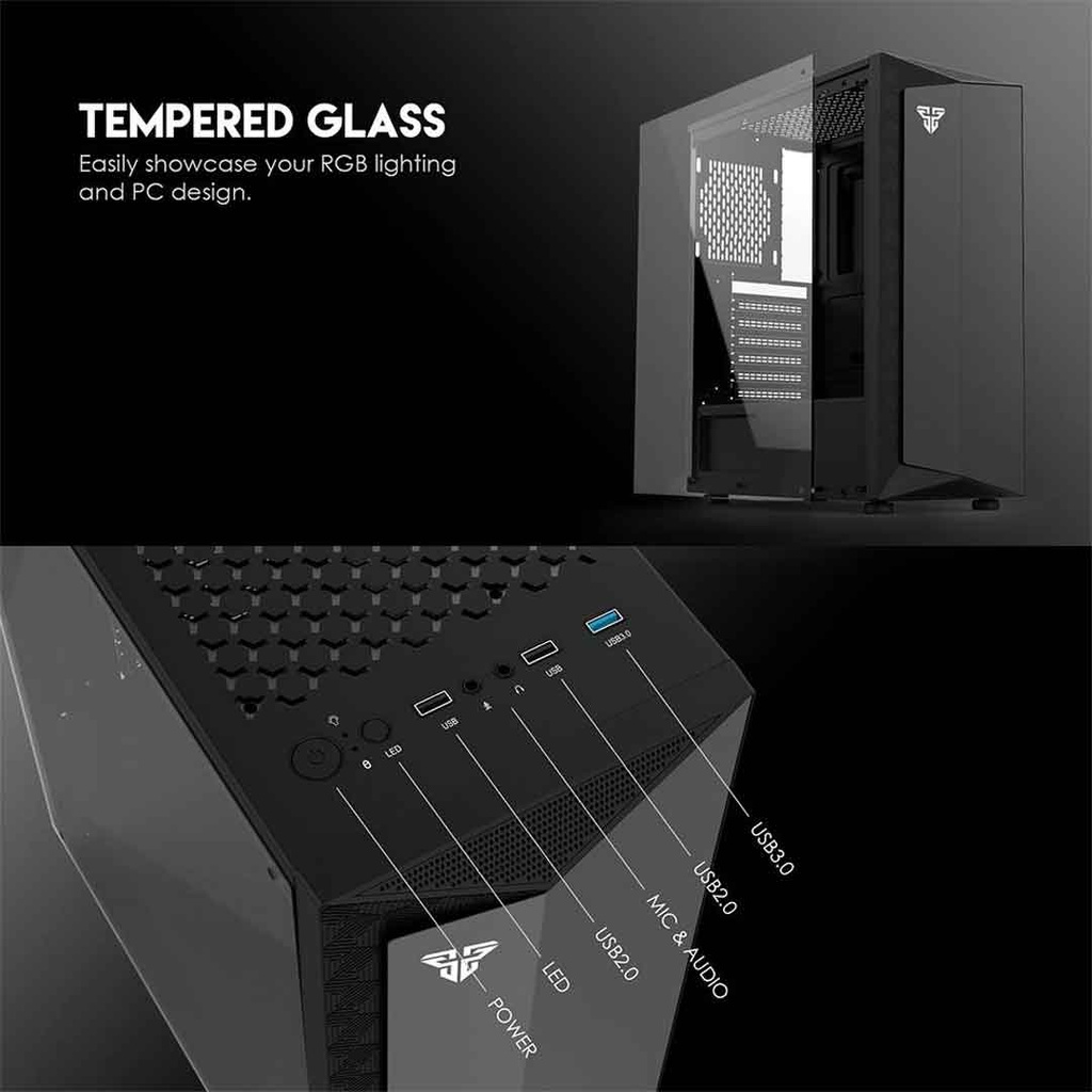 Fantech CG75 RGB Middle Tower Gaming Computer Case