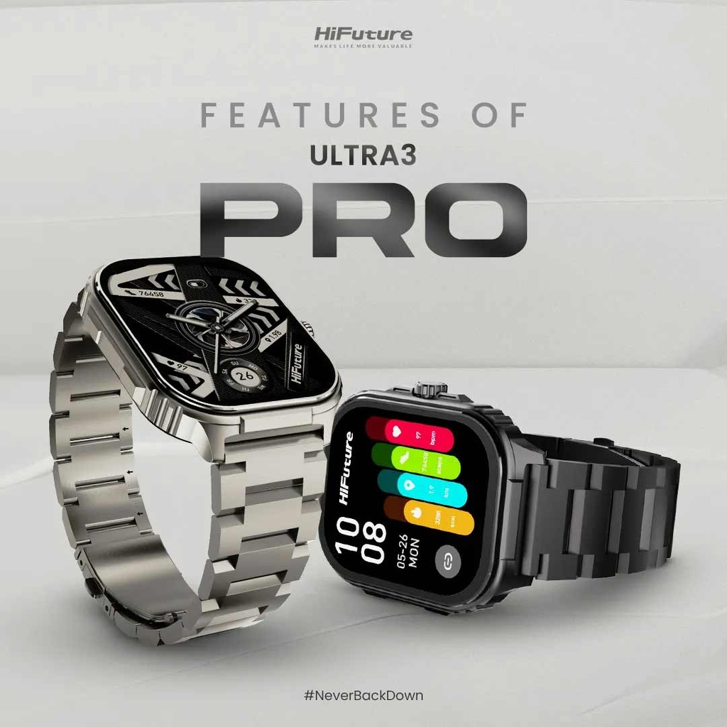 HiFuture Ultra3 PRO Premium Stainless Steel Smart Calling Watch