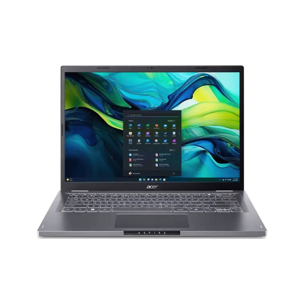 Acer Aspire 14 (A14-51M-53BH) Intel® Core 5 -120U | 14th Gen | 16GB RAM | 512GB SSD | Intel Graphics | 14" WUXGA IPS Display | Backlit Keyboard | Windows 11 | Steel Gray | 2 Years Warranty