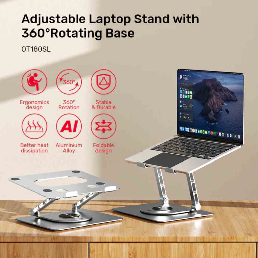 UNITEK OT180SL01 Laptop Stand with 360° Rotating Base