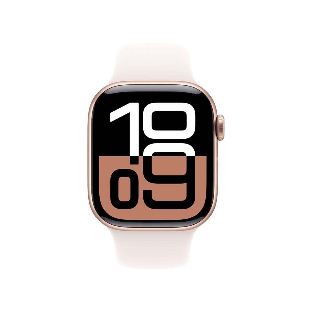 Apple Watch Series 10 GPS 42mm Rose Gold Aluminium Case with Light Blush Sport Band - S/M