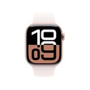 Apple Watch Series 10 GPS 42mm Rose Gold Aluminium Case with Light Blush Sport Band - S/M