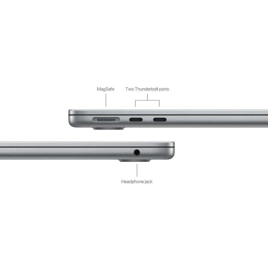 Apple MacBook Air M3 13-Inch | 8-Core CPU | 8-Core GPU | 16GB Unified Memory | 256GB SSD | Space Gray l 2-Year Authorized Warranty & 1-Year Breakage Insurance