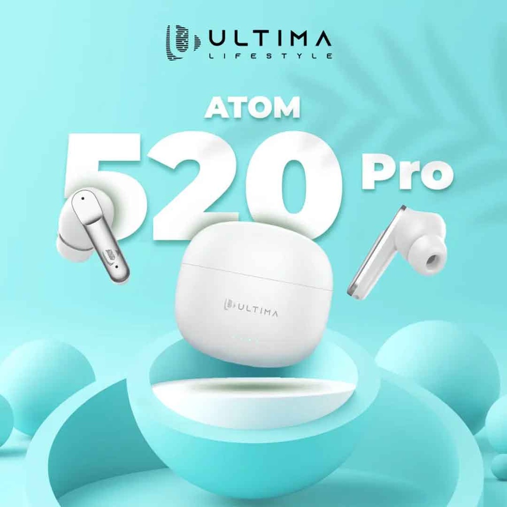 Ultima Atom 520 Pro Earbuds With 45Hrs Playback | ASAP Charging | 13MM Drivers | IPX5 Sweat Proof | ENC Noise Cancellation Wireless Earbuds