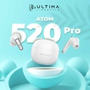 Ultima Atom 520 Pro Earbuds With 45Hrs Playback | ASAP Charging | 13MM Drivers | IPX5 Sweat Proof | ENC Noise Cancellation Wireless Earbuds