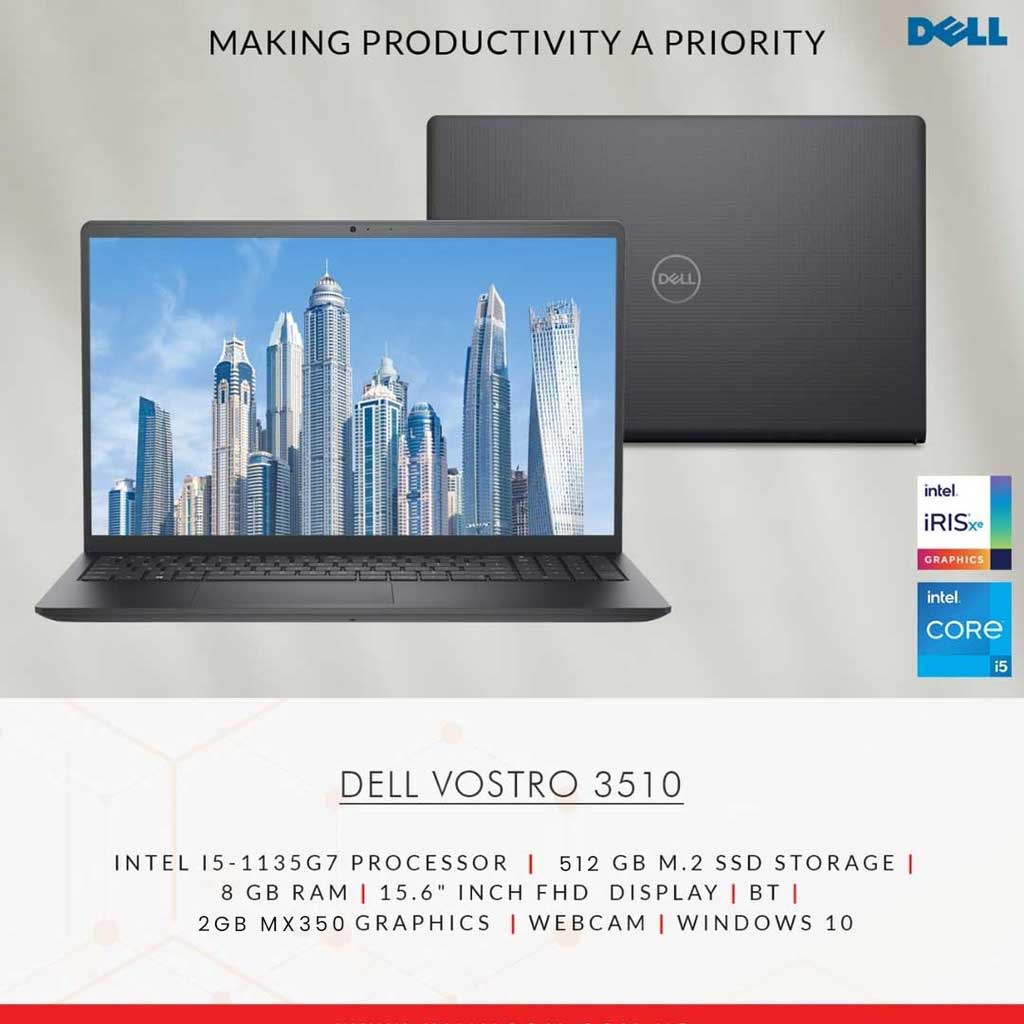 Dell Vostro 3510 i5(1135G7)/8GB RAM/512GB SSD/15.6" FHD/2GB MX350/11th Gen Laptop