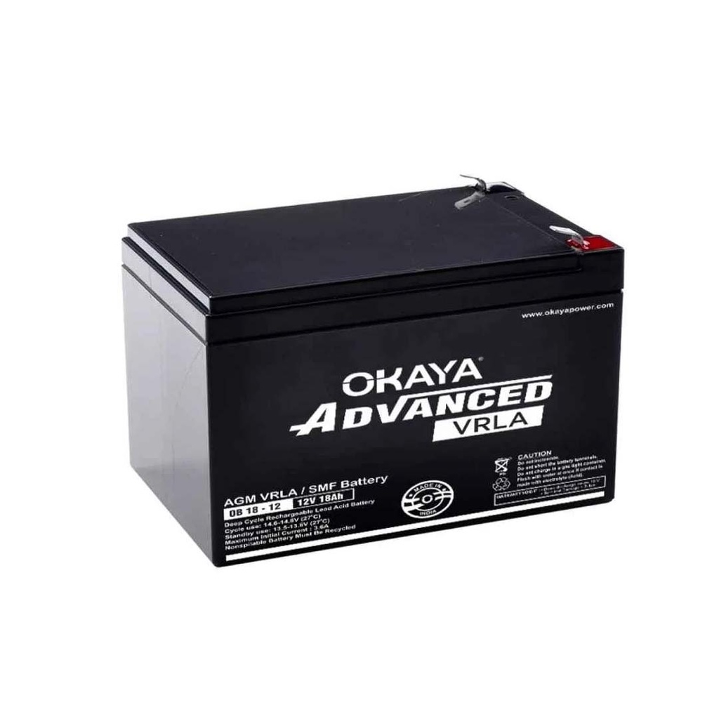OKAYA OB 18-12 18AH/12V SMF/VRLA Battery (24 Months)