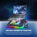 Fantech NC22 RGB Cooling Pad with Adjustable Fan Speed & Phone Holder