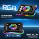 Fantech NC22 RGB Cooling Pad with Adjustable Fan Speed & Phone Holder