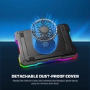 Fantech NC22 RGB Cooling Pad with Adjustable Fan Speed & Phone Holder