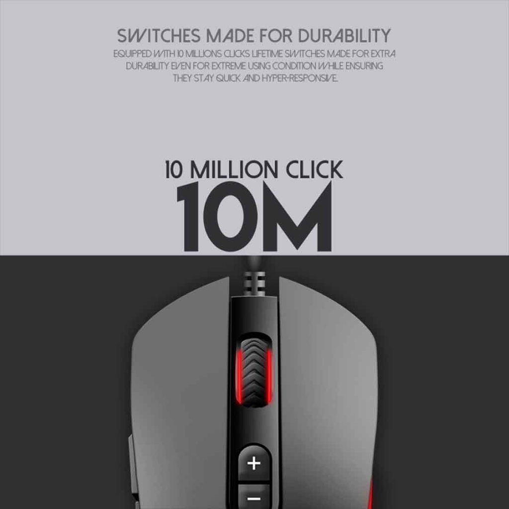 Fantech THOR X9 4800 DPI Macro RGB Wired Gaming Mouse (Black)