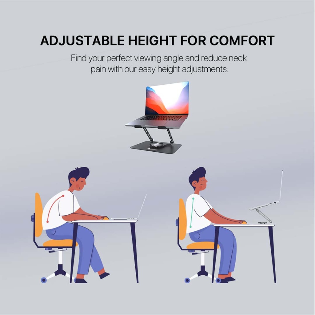 Fantech NS10 Foldable Laptop Stand with 360° Rotating Base