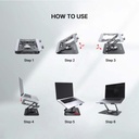 Fantech NS10 Foldable Laptop Stand with 360° Rotating Base