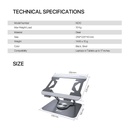 Fantech NS10 Foldable Laptop Stand with 360° Rotating Base