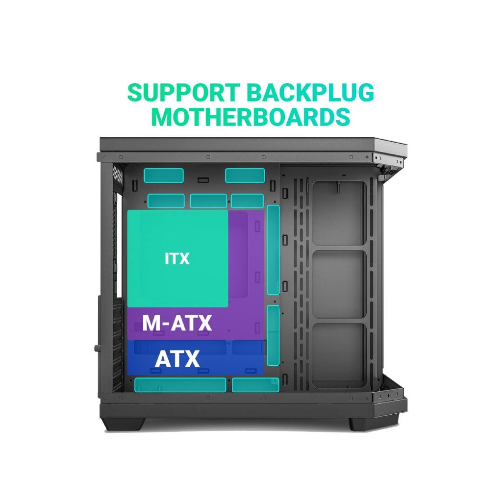 ANT Esports Crystal X11 ARGB (ATX) Mid Tower Gaming Case (Black)