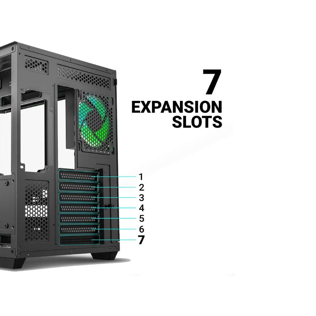 ANT Esports Crystal X11 ARGB (ATX) Mid Tower Gaming Case (Black)