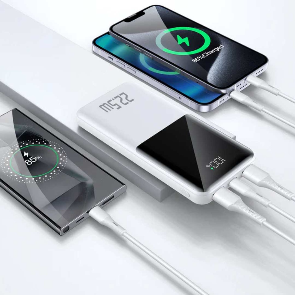 Trusmi PB03-012 10000mAh 22.5W Digital Fast Charging Power Bank (White)