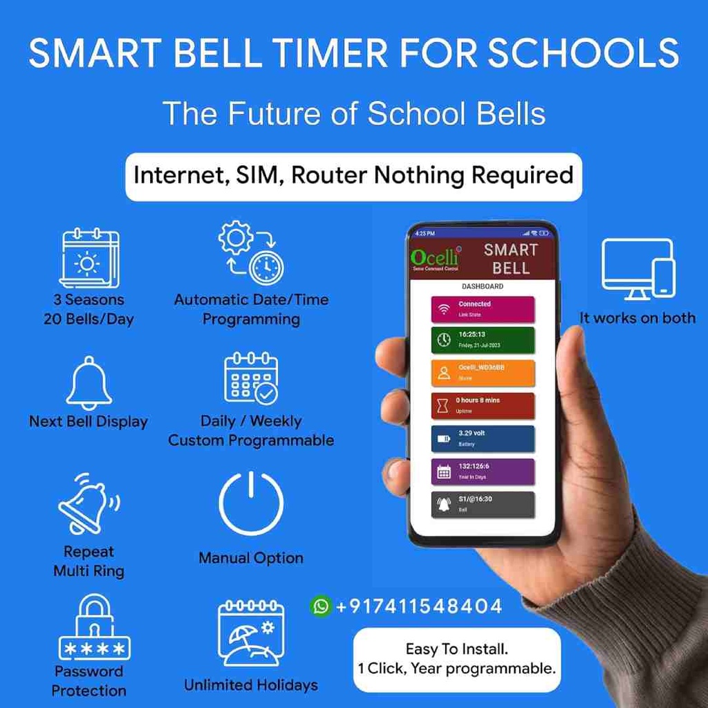OCELLI Smart School Bell Price in Nepal | Timer Controller, 1 Schedule