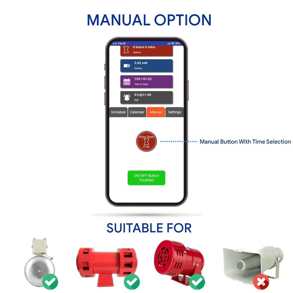 School Bell SB10XX-1SD Basic Smart Timer Controller (One Schedule)